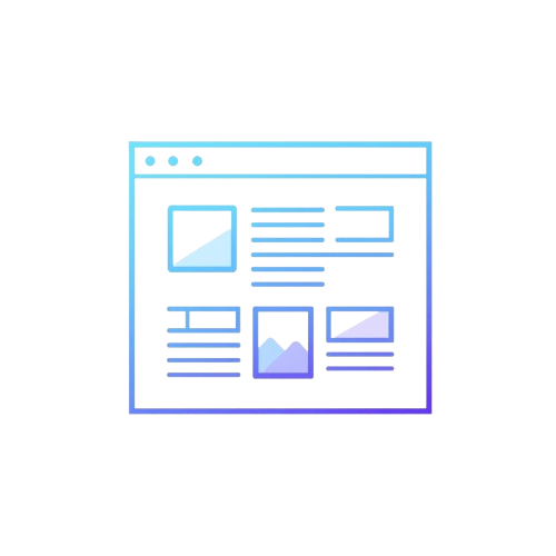 Illustration of a web page layout on a white background