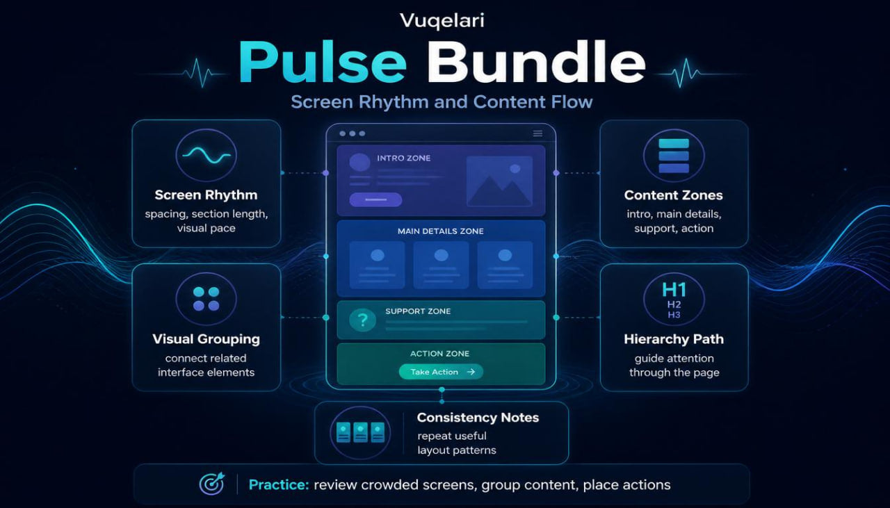 Vuqelari Pulse Bundle diagram on a dark background with blue and white elements.